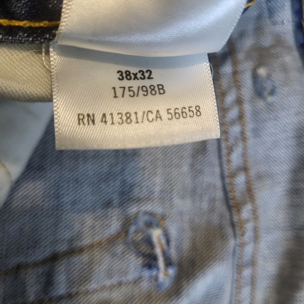 Polo Ralph Lauren Varick Slim Straight Mens Jeans 38x32 Medium Wash Distressed - Picture 11 of 14
